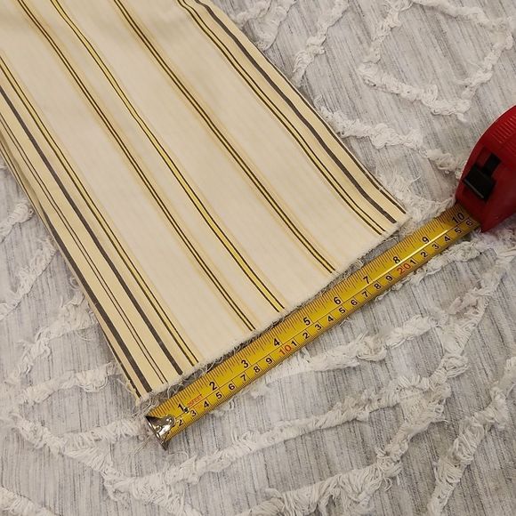 Free People yellow striped, frayed hem kick boot jeans size 27! - Picture 12 of 12